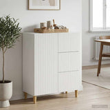 Sideboard with Drawer White 66 x 34.5 x 90 cm Engineered Wood - Top-Down View