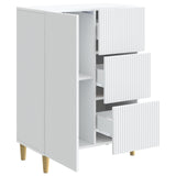 Sideboard with Drawer White 66 x 34.5 x 90 cm Engineered Wood - 45-Degree Angle