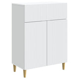 Sideboard with Drawer White 66 x 34.5 x 90 cm Engineered Wood - Front View