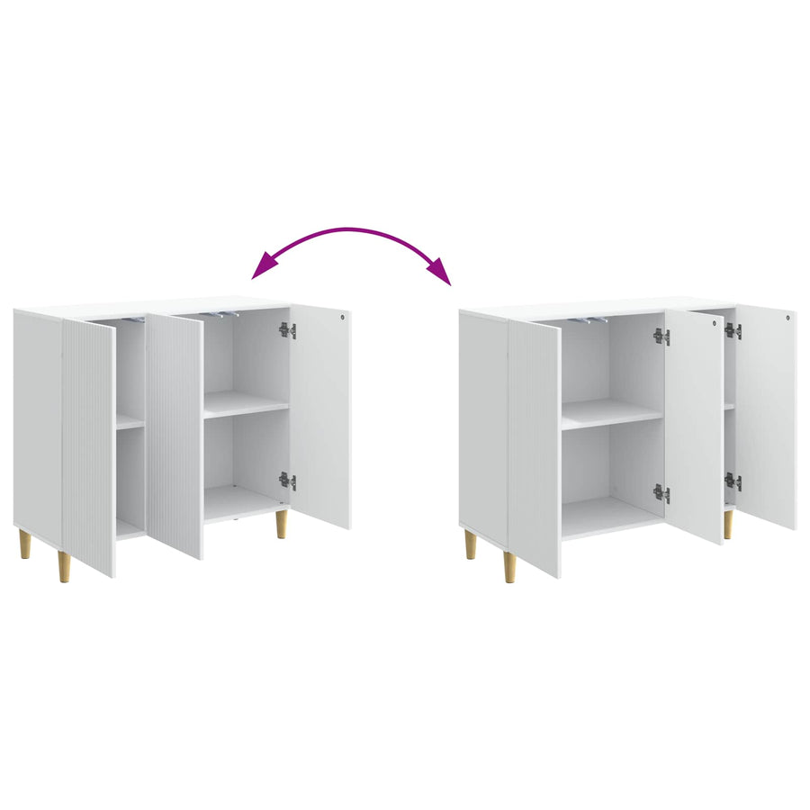 Sideboard White 89 x 34.5 x 80 cm Engineered Wood