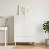 Sideboard with Drawer White 66 x 34.5 x 95 cm Engineered Wood - Side View