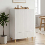 Sideboard with Drawer White 66 x 34.5 x 95 cm Engineered Wood