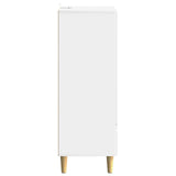 Sideboard with Drawer White 66 x 34.5 x 95 cm Engineered Wood - Rear View