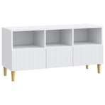 TV Cabinet with Drawer White 102 x 34.5 x 50 cm Engineered Wood