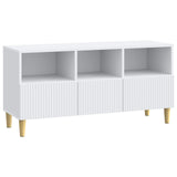 TV Cabinet with Drawer White 102 x 34.5 x 50 cm Engineered Wood - Front View