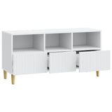 TV Cabinet with Drawer White 102 x 34.5 x 50 cm Engineered Wood - 45-Degree Angle