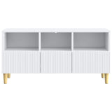 TV Cabinet with Drawer White 102 x 34.5 x 50 cm Engineered Wood - Rear View