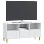 TV Cabinet with Drawer White 102 x 34.5 x 50 cm Engineered Wood