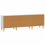 TV Cabinet White 150 x 31 x 50 cm Engineered Wood - Low Angle