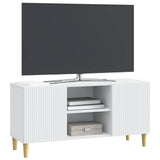 TV Cabinet White 102 x 34.5 x 50 cm Engineered Wood - Side View