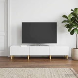 TV Cabinet with Drawer White 147 x 34.5 x 30 cm Engineered Wood - Top-Down View