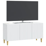 TV Cabinet White 99 x 34.5 x 50 cm Engineered Wood - Side View