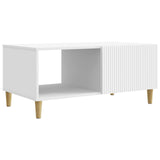 Coffee Table White 90 x 50 x 40 cm Engineered Wood - Front View