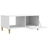 Coffee Table White 90 x 50 x 40 cm Engineered Wood - Top-Down View