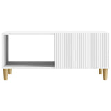 Coffee Table White 90 x 50 x 40 cm Engineered Wood