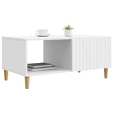 Coffee Table White 90 x 50 x 40 cm Engineered Wood - Side View
