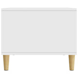 Coffee Table White 90 x 50 x 40 cm Engineered Wood - Rear View