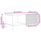 Coffee Table White 90 x 50 x 40 cm Engineered Wood - Extra Image