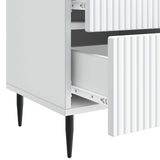 Bedside Cabinet White 43 x 34.5 x 47.5 cm Engineered Wood