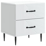 Bedside Cabinet White 43 x 34.5 x 47.5 cm Engineered Wood