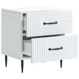 Bedside Cabinet White 43 x 34.5 x 47.5 cm Engineered Wood - Top-Down View