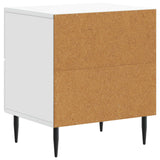Bedside Cabinet White 43 x 34.5 x 47.5 cm Engineered Wood - Close-Up Angle