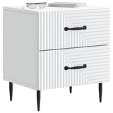 Bedside Cabinet White 43 x 34.5 x 47.5 cm Engineered Wood