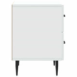 Bedside Cabinet White 43 x 34.5 x 47.5 cm Engineered Wood - Rear View