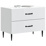 Bedside Cabinet White 62 x 34.5 x 47.5 cm Engineered Wood