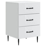 Bedside Cabinet White 43 x 41 x 66.5 cm Engineered Wood - Front View