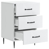 Bedside Cabinet White 43 x 41 x 66.5 cm Engineered Wood - Top-Down View