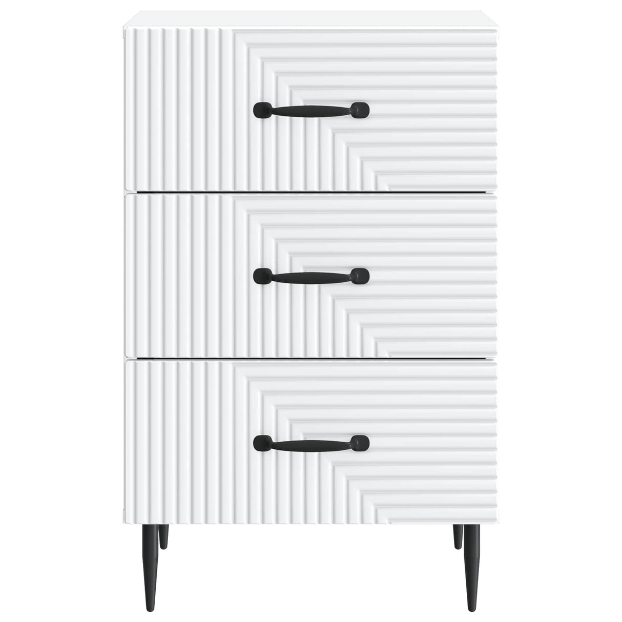 Bedside Cabinet White 43 x 41 x 66.5 cm Engineered Wood