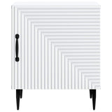 Bedside Cabinet White 43 x 34.5 x 50 cm Engineered Wood - 45-Degree Angle