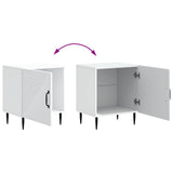 Bedside Cabinet White 43 x 34.5 x 50 cm Engineered Wood