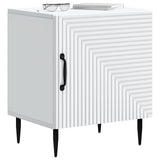 Bedside Cabinet White 43 x 34.5 x 50 cm Engineered Wood - Side View