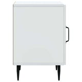 Bedside Cabinet White 43 x 34.5 x 50 cm Engineered Wood