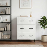 Drawer Cabinet White 66 x 34.5 x 89.5 cm Engineered Wood - Top-Down View