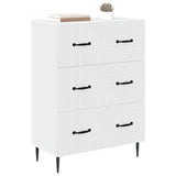 Drawer Cabinet White 66 x 34.5 x 89.5 cm Engineered Wood - Side View