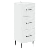 Drawer Cabinet White 33 x 34.5 x 89.5 cm Engineered Wood
