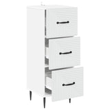 Drawer Cabinet White 33 x 34.5 x 89.5 cm Engineered Wood - 45-Degree Angle