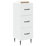 Drawer Cabinet White 33 x 34.5 x 89.5 cm Engineered Wood - Side View