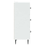 Drawer Cabinet White 33 x 34.5 x 89.5 cm Engineered Wood
