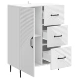 Sideboard with Drawer White 66 x 34.5 x 89.5 cm Engineered Wood - 45-Degree Angle