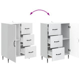 Sideboard with Drawer White 66 x 34.5 x 89.5 cm Engineered Wood - Extra Image