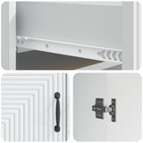 Sideboard with Drawer White 66 x 34.5 x 89.5 cm Engineered Wood
