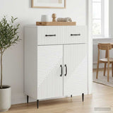 Sideboard with Drawer White 66 x 34.5 x 89.5 cm Engineered Wood - Top-Down View