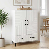 Sideboard with Drawer White 66 x 34.5 x 95 cm Engineered Wood - Side View