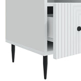 TV Cabinet with Drawer White 102 x 34.5 x 50 cm Engineered Wood - Extra Image