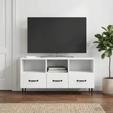 TV Cabinet with Drawer White 102 x 34.5 x 50 cm Engineered Wood - Top-Down View