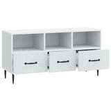 TV Cabinet with Drawer White 102 x 34.5 x 50 cm Engineered Wood - 45-Degree Angle